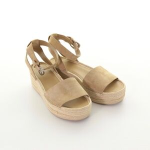 Vince Belisa Tan Suede Espadrilles Platform Sandals Womens 10M/41EU Preppy Boho